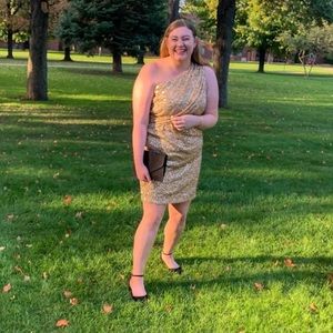 One Shoulder Calvin Klein Cocktail Dress